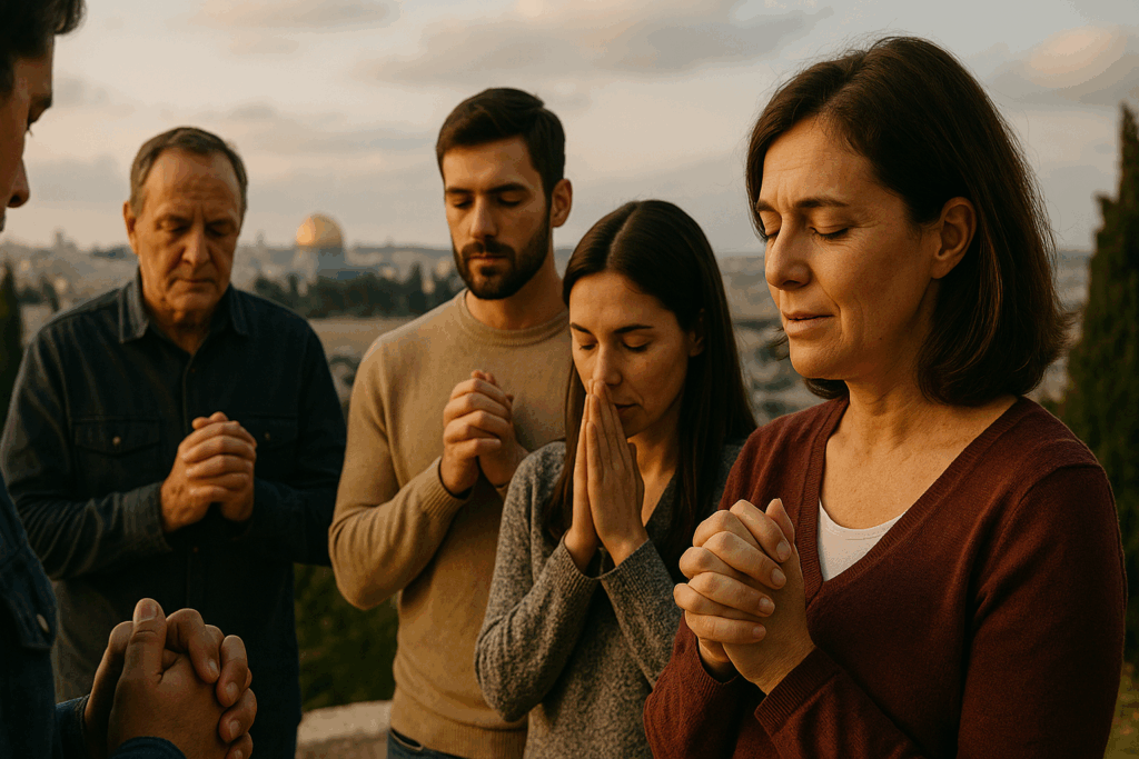 Prayer group in Israel