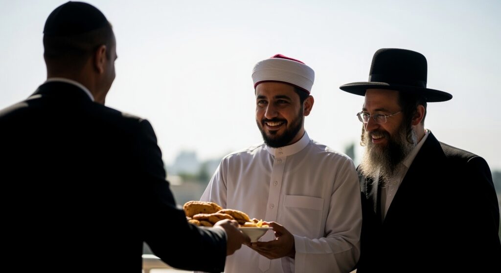 Men of faith celebrating together